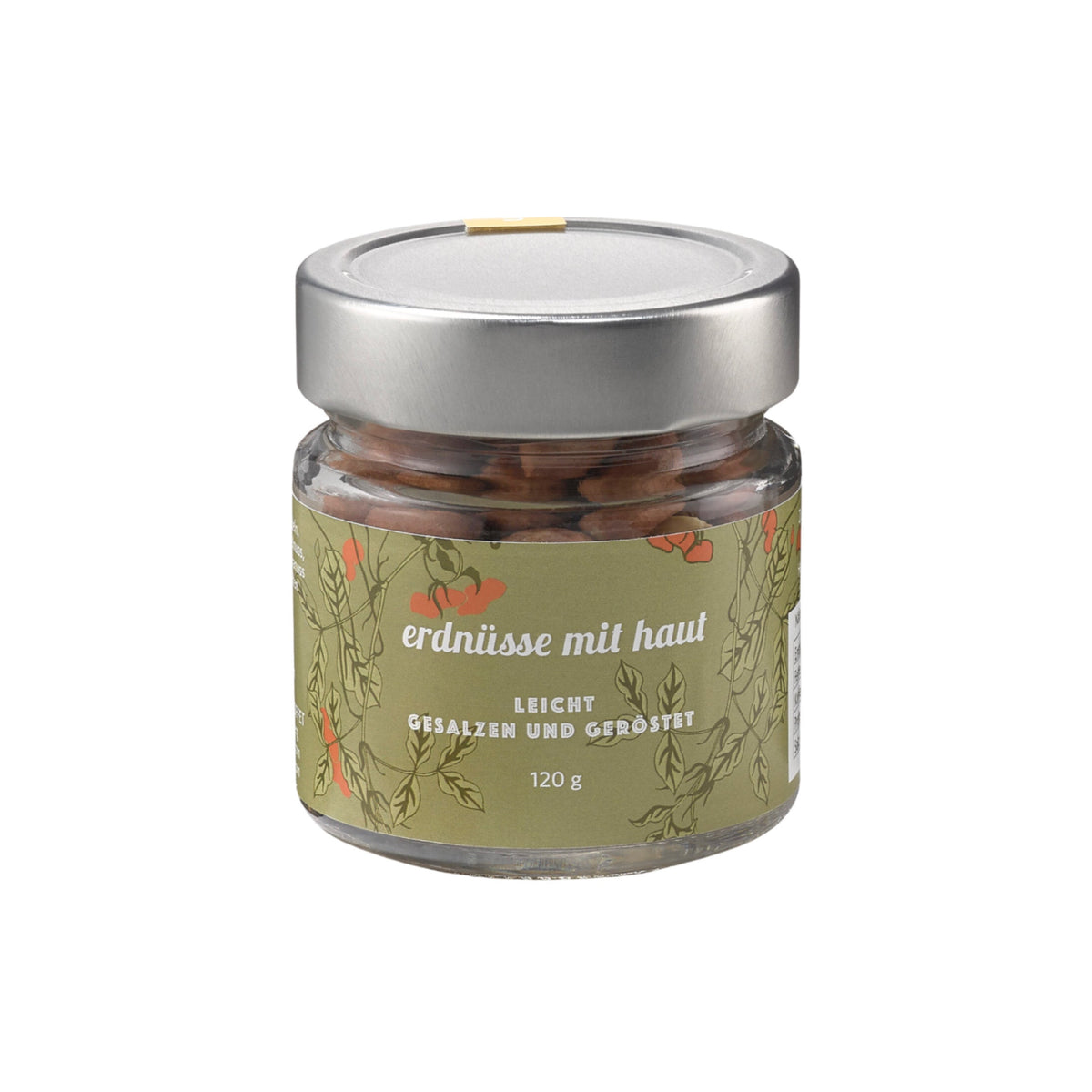 Erdnüsse mit Haut 120g im Glas