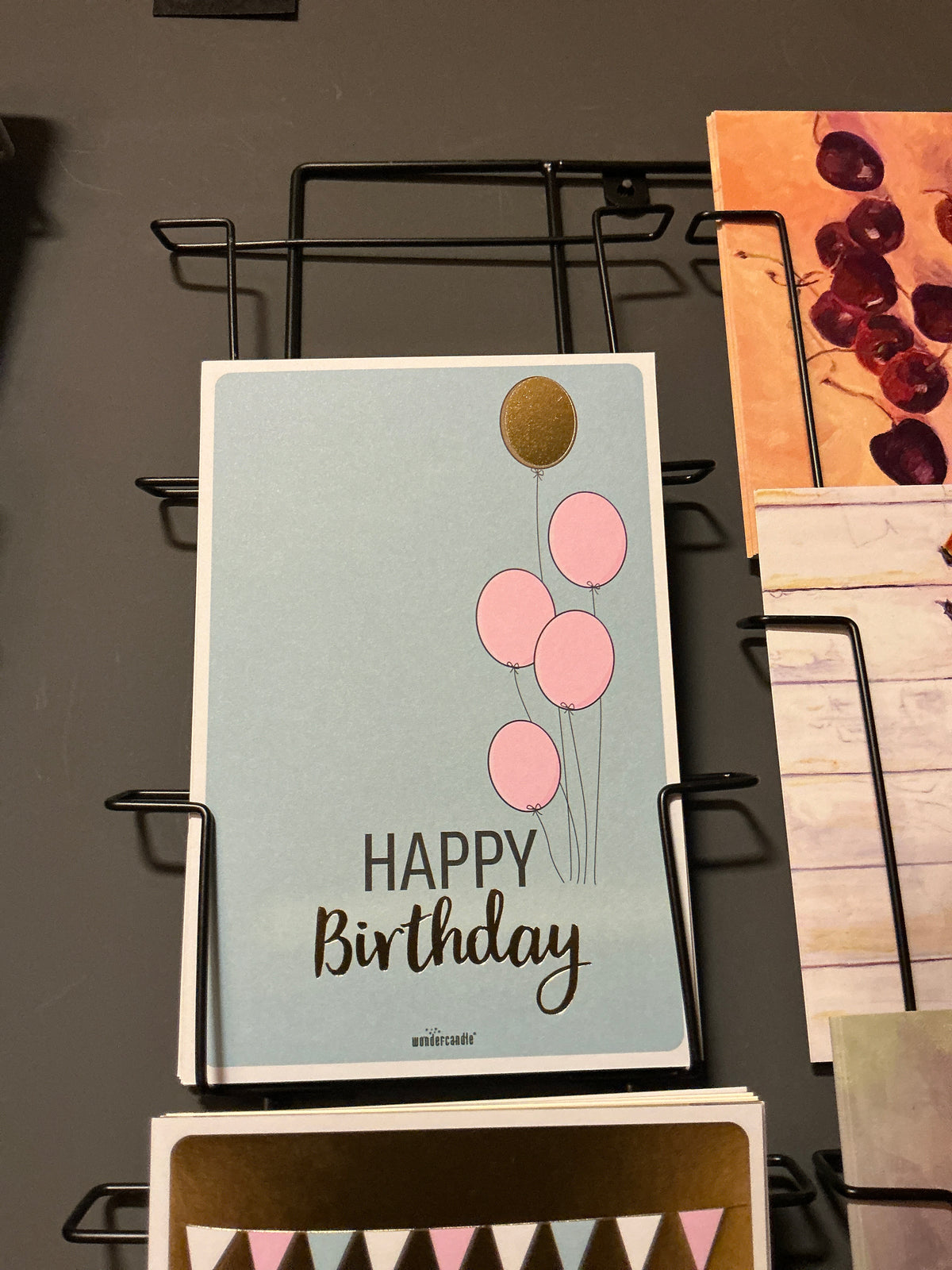 XL Postkarte 'Happy Birthday' Hellblau
