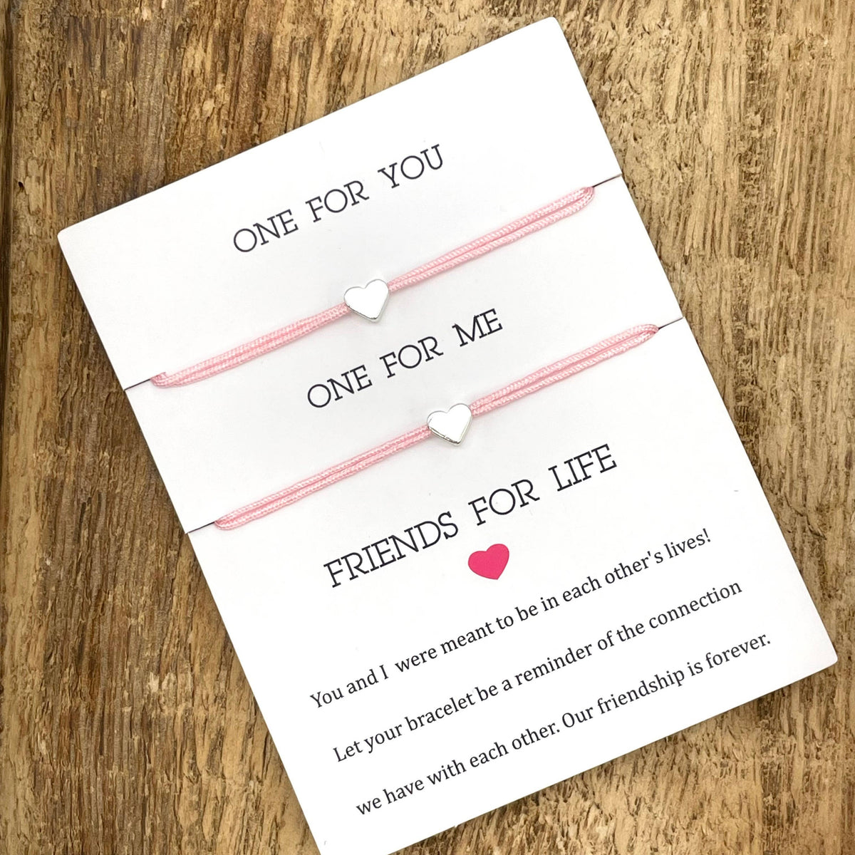 FRIENDS FOR LIFE, 2x Freundschaftsarmband Herz Minimalist ♥︎