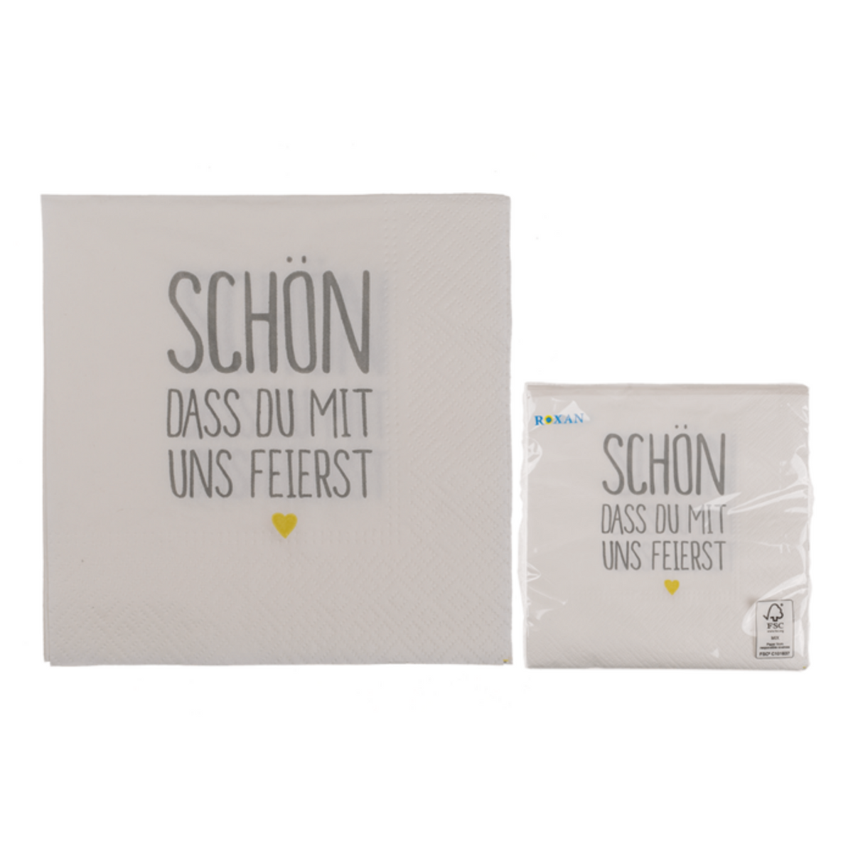 Papierservietten - „Schön, dass du mit uns feierst“