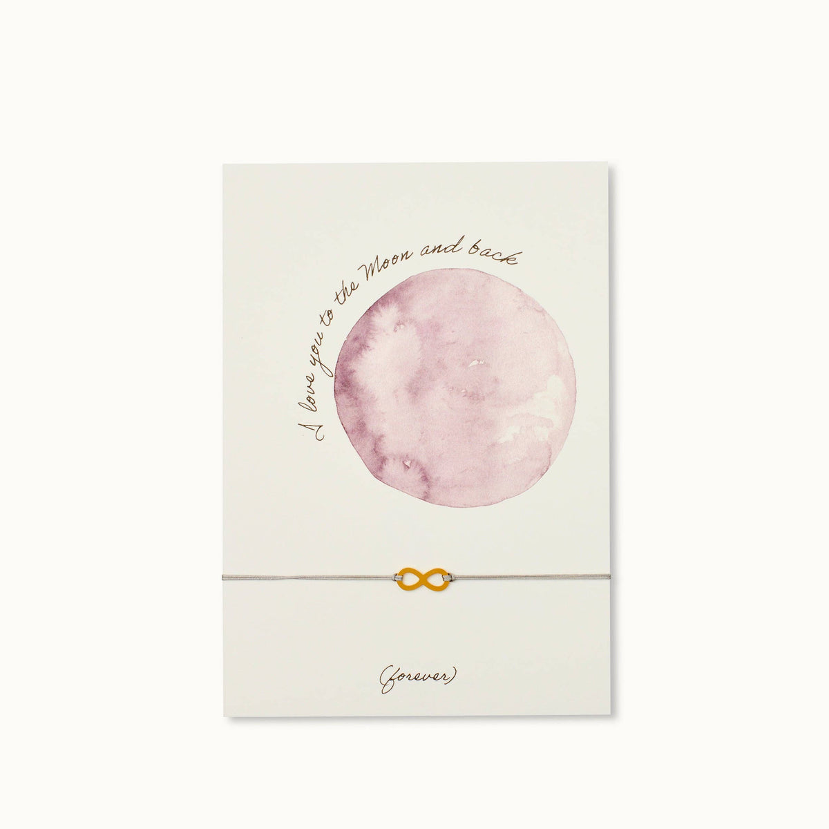 Armband-Karte: I love you to the Moon and back
