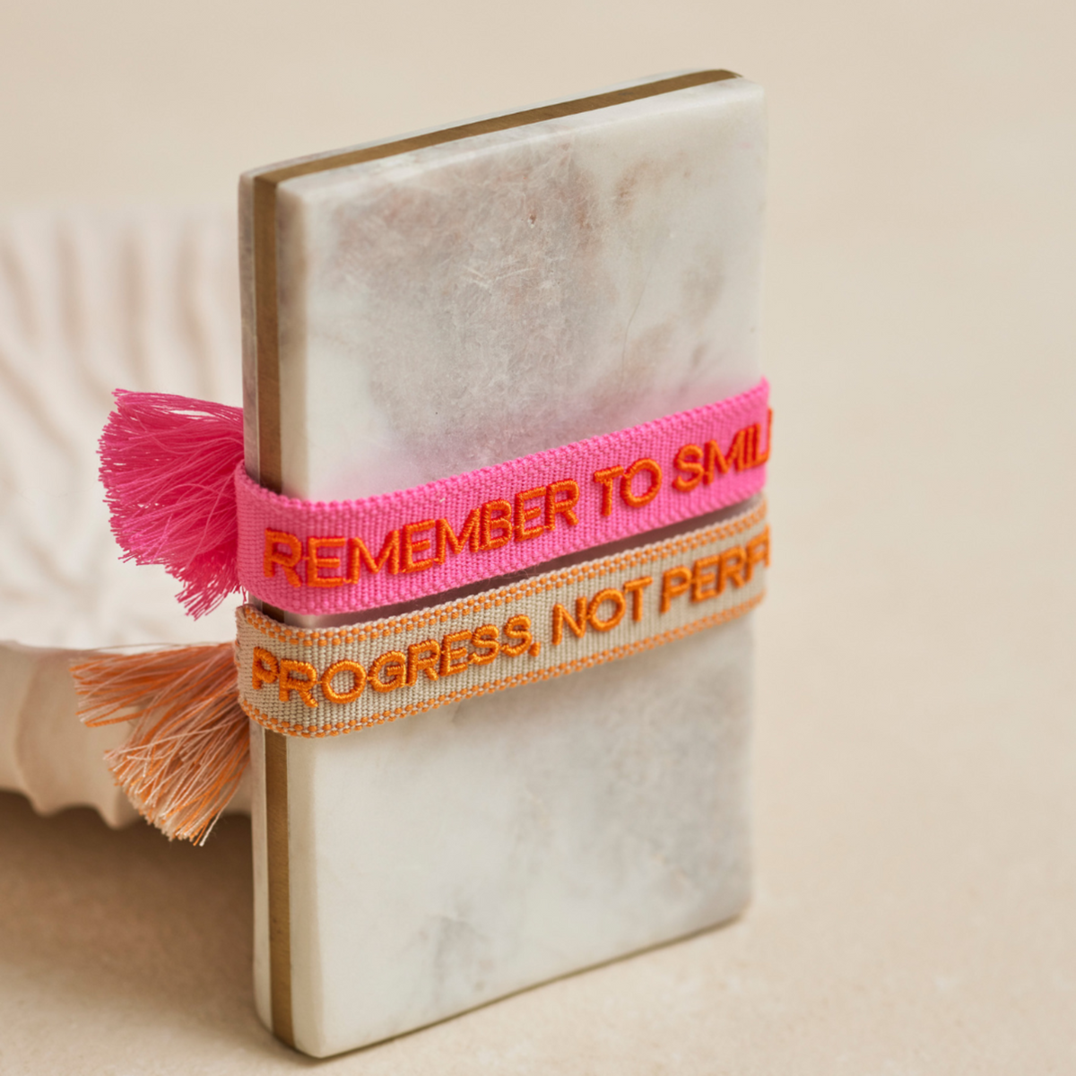 Progress, not perfection Statement Armband