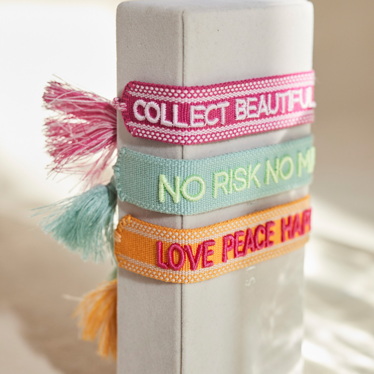 Love Peace Happiness Statement Armband