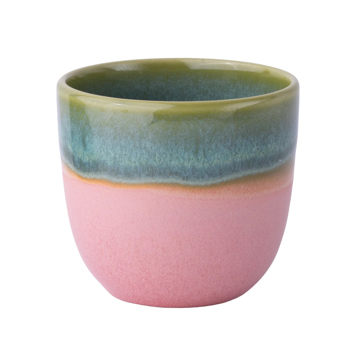 Cappuccino Becher - Grün/Rosa
