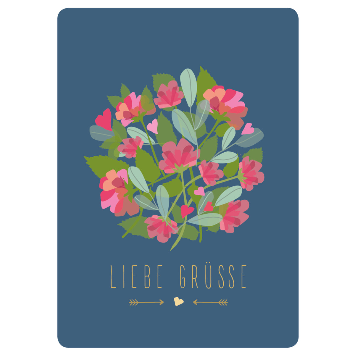 Postkarte - Liebe Grüsse