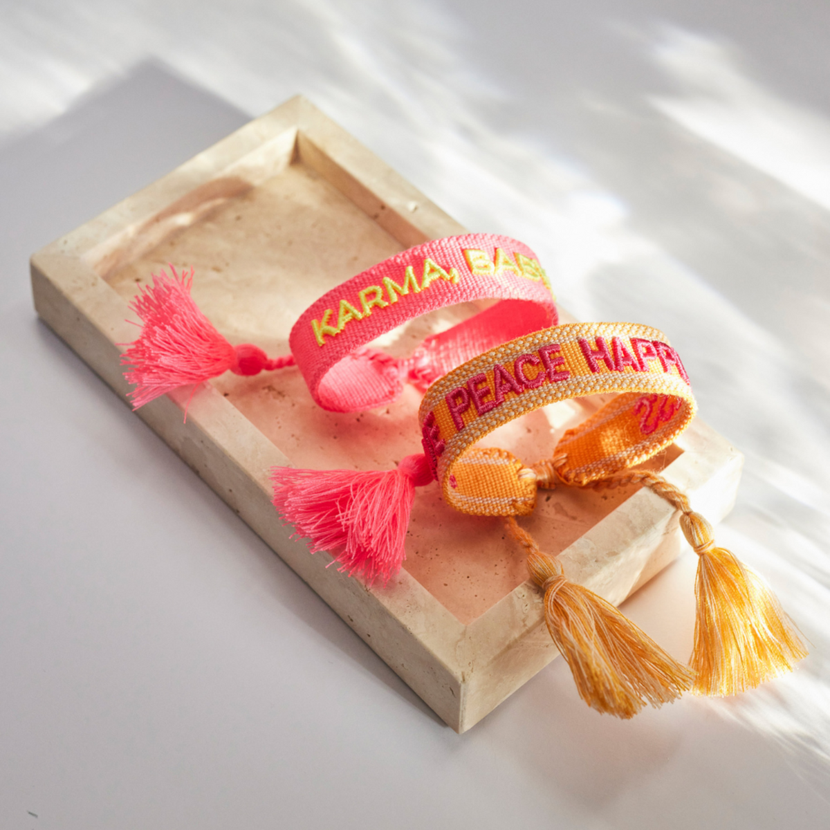 Love Peace Happiness Statement Armband