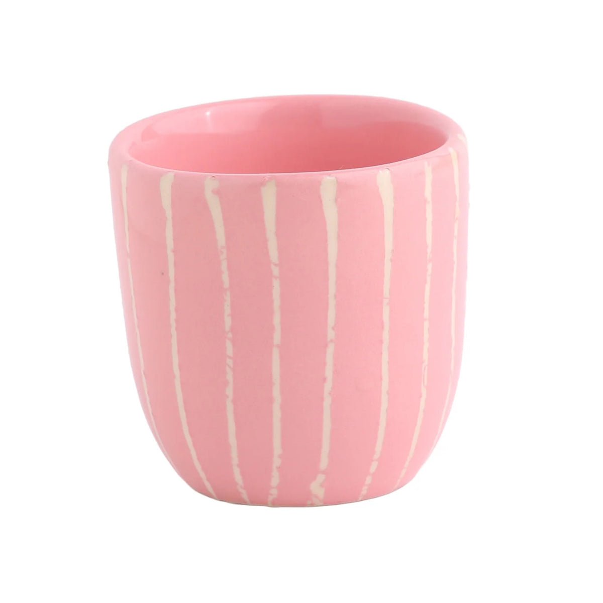Espresso Becher - Striped Rosa