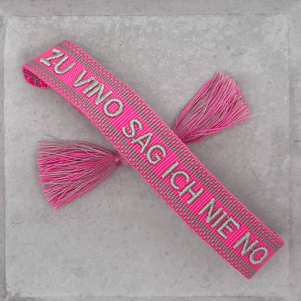 Statement Armband  - ZU VINO SAG ICH NIE NO