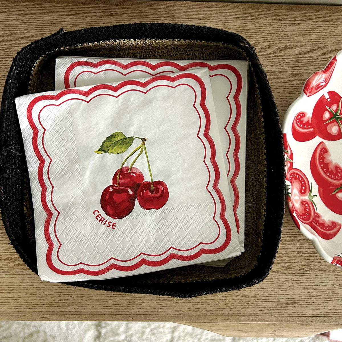 Papierservietten - Kirsche/Feige