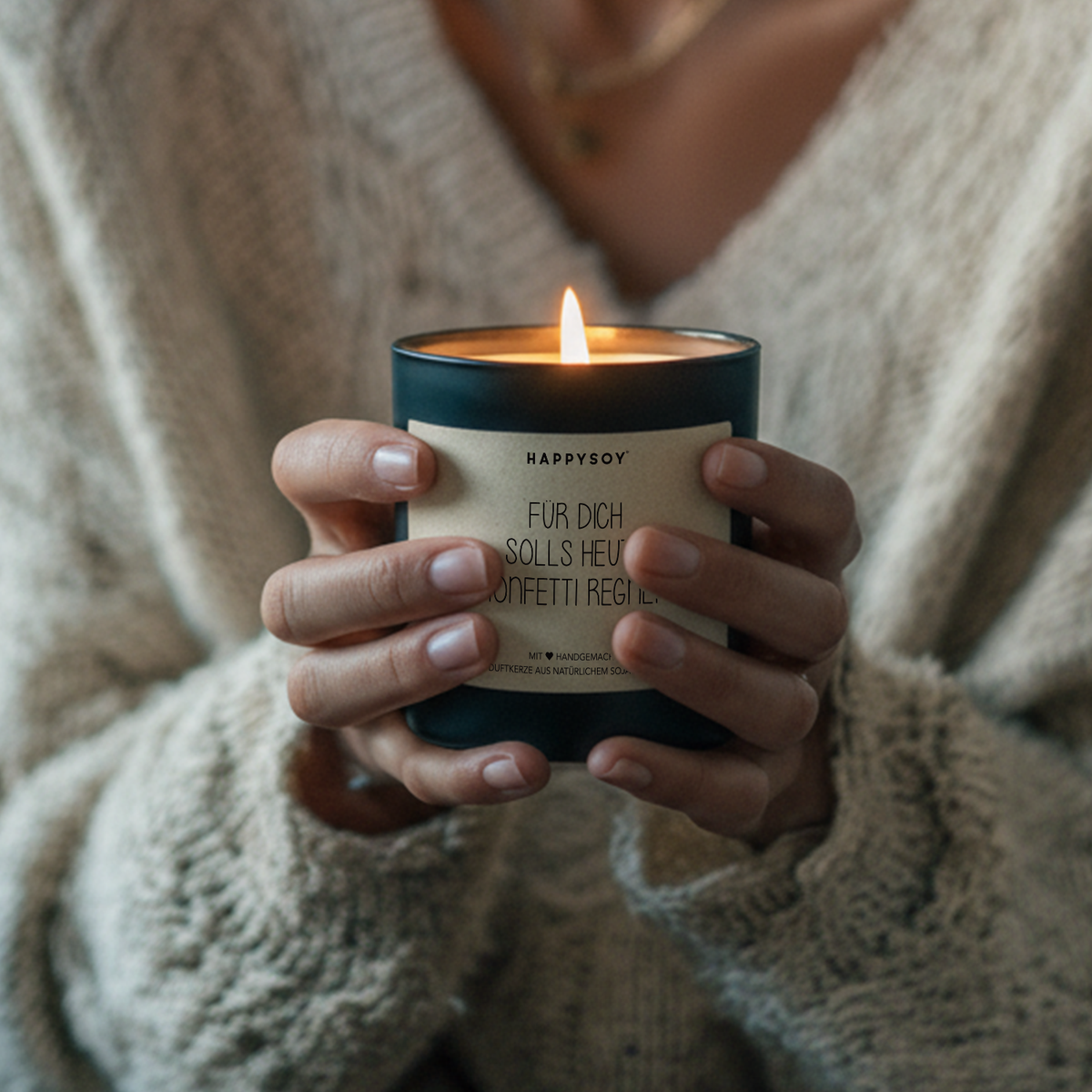 Duftkerze - Für dich solls heute Konfetti regnen