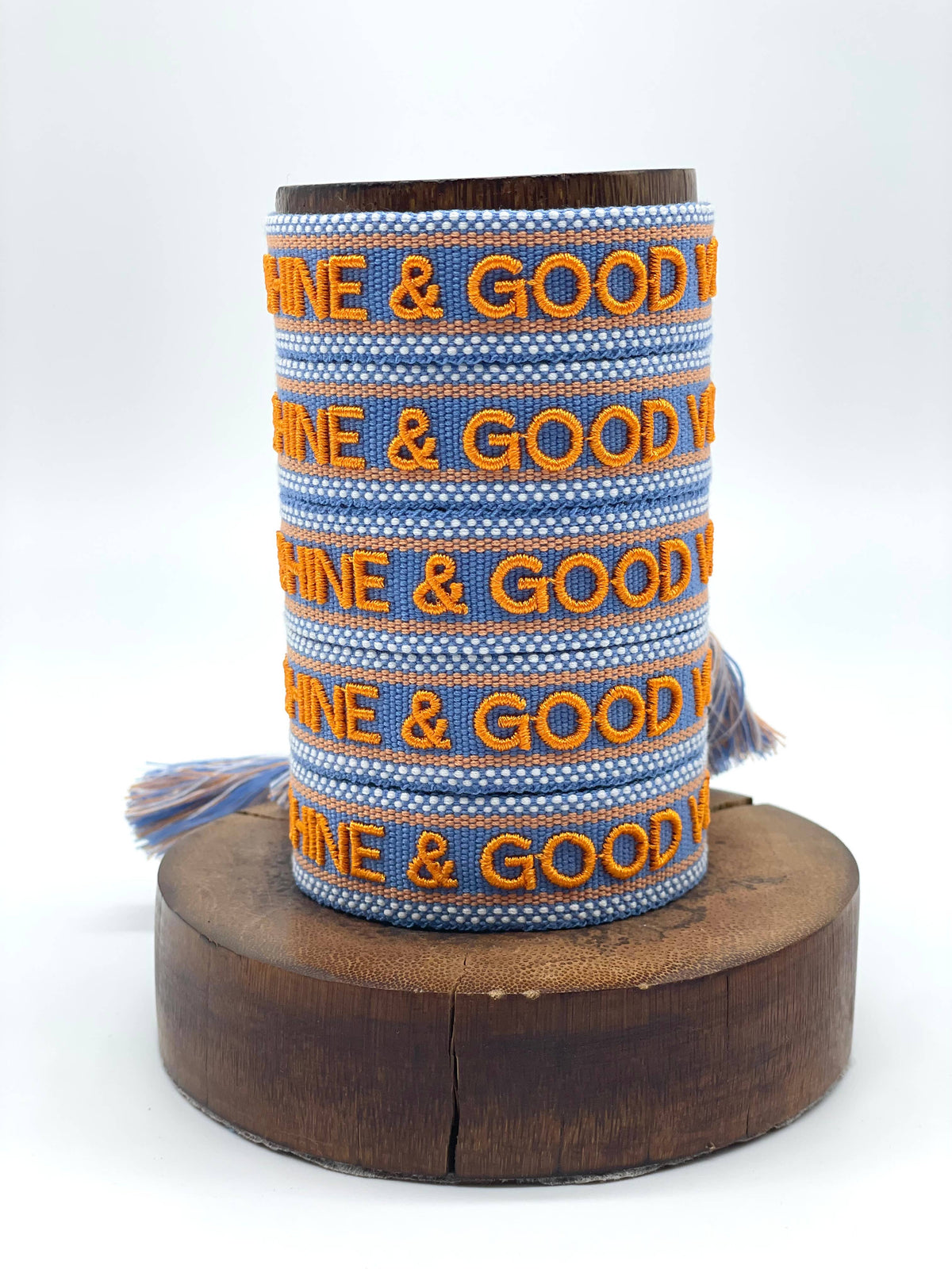 SUNSHINE & GOOD VIBES statement bracelet woven, embroidered