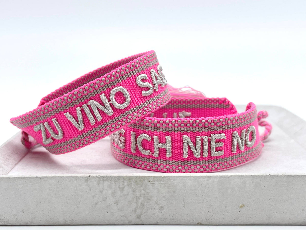 Statement Armband  - ZU VINO SAG ICH NIE NO