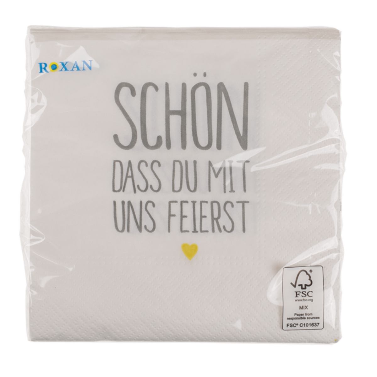 Papierservietten - „Schön, dass du mit uns feierst“