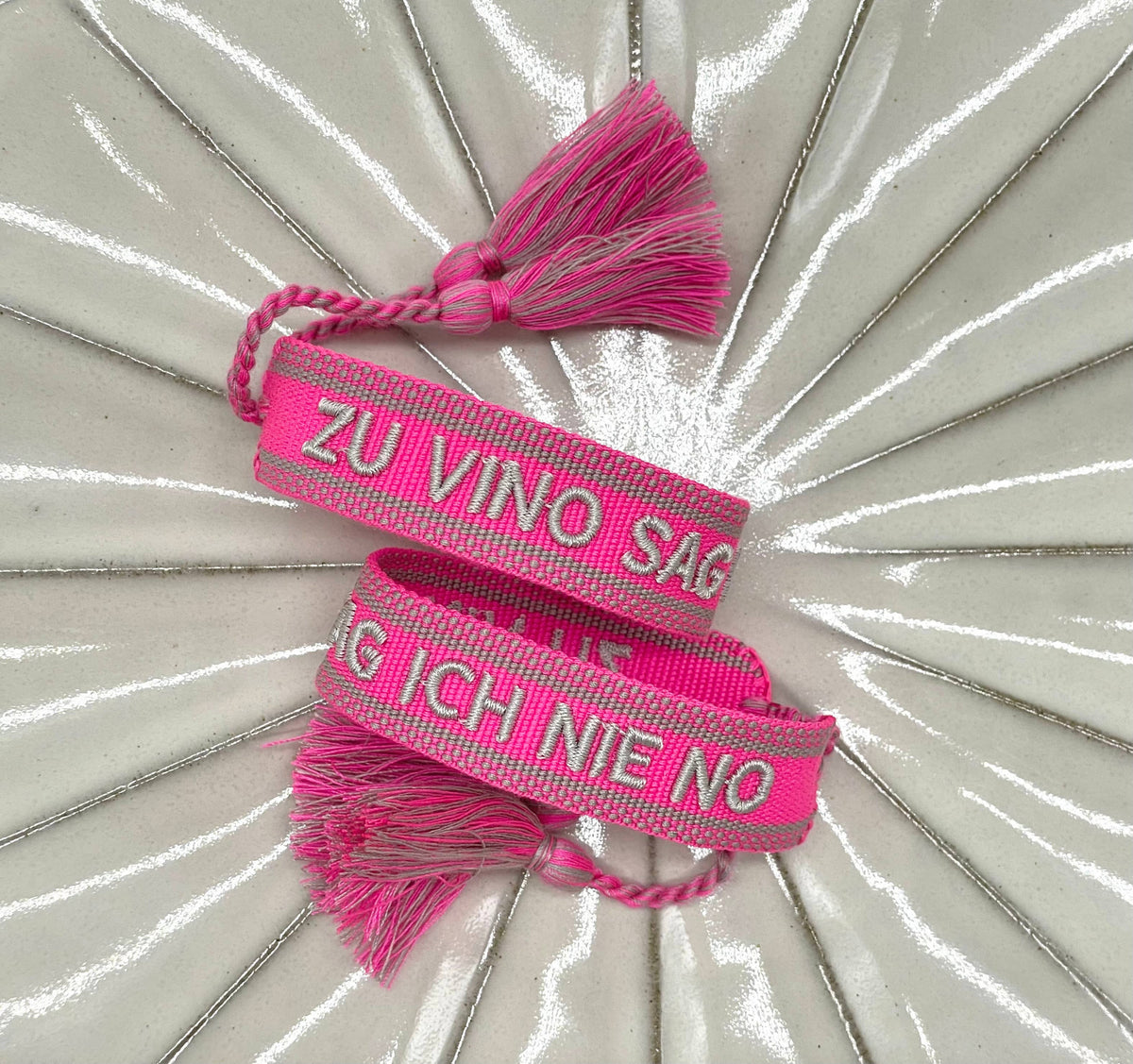 Statement Armband  - ZU VINO SAG ICH NIE NO