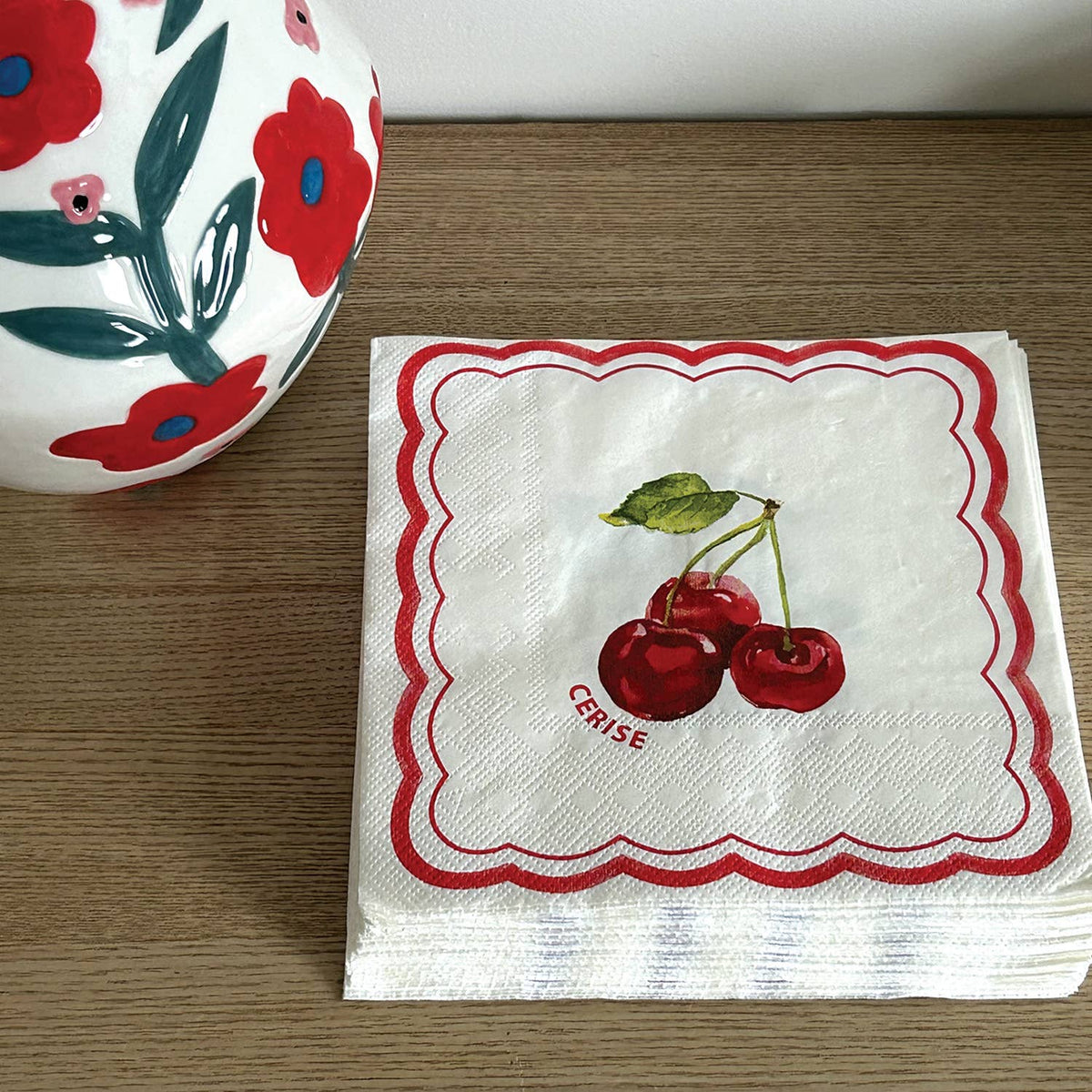 Papierservietten - Kirsche/Feige