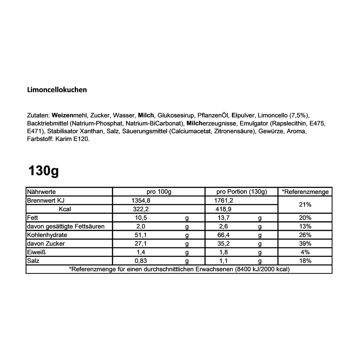 Cancake &#39;Limoncello&#39; 130g