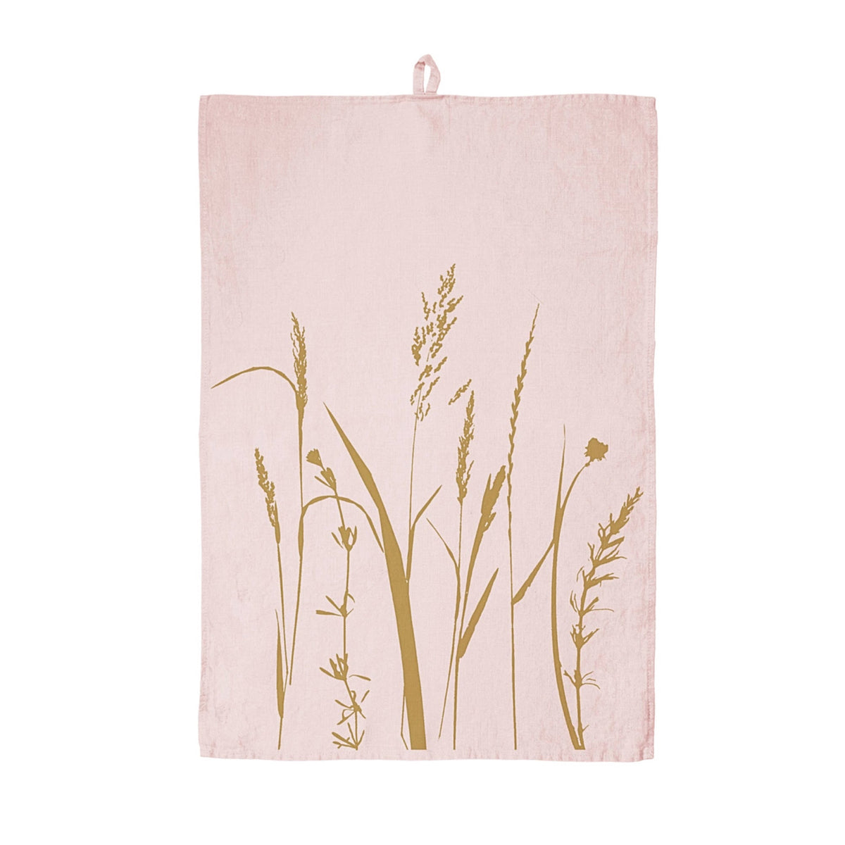 Geschirrtuch Rosa Wiese 100% Leinen