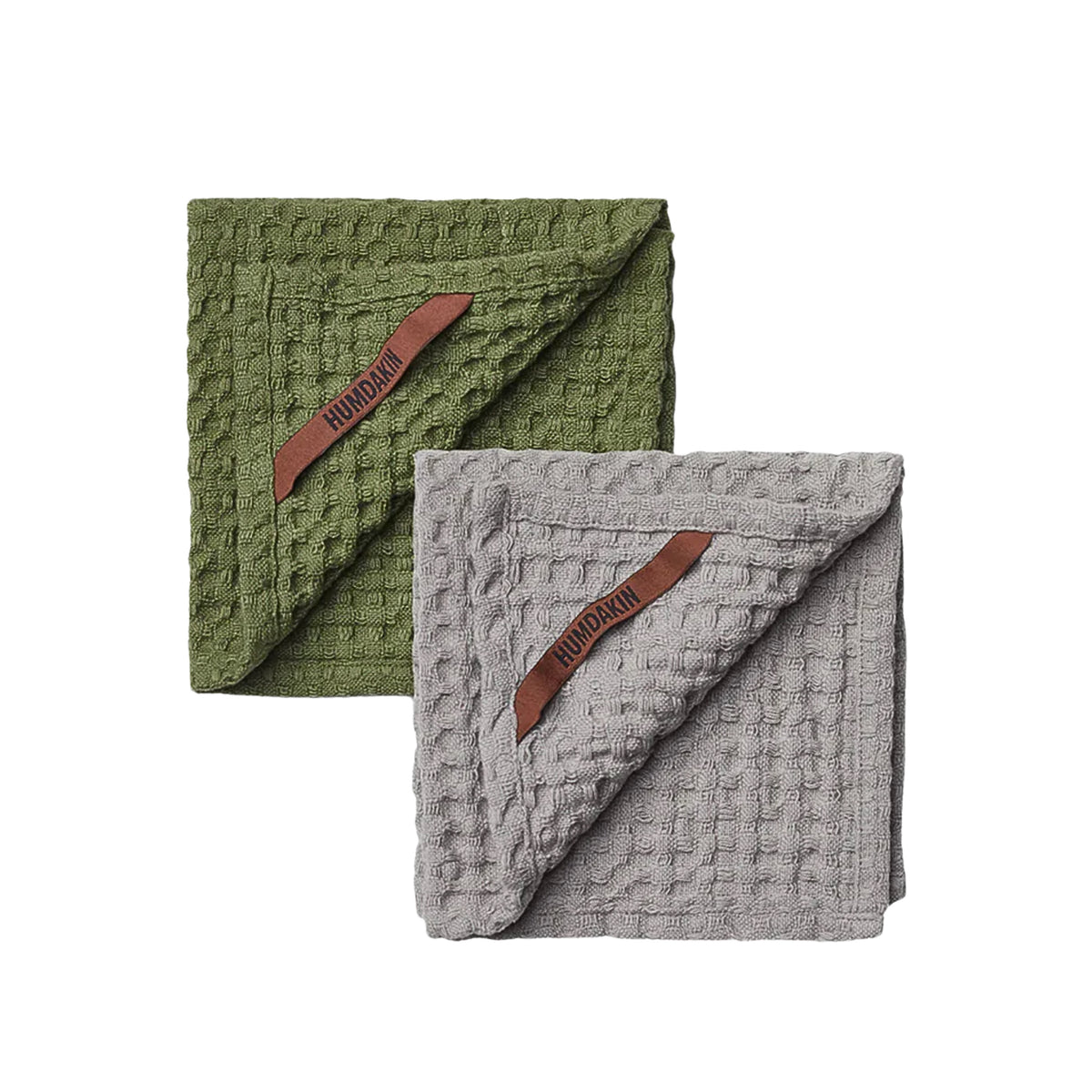 Humdakin - Waffle Dishcloth - Stone/Fern - 2 Pack
