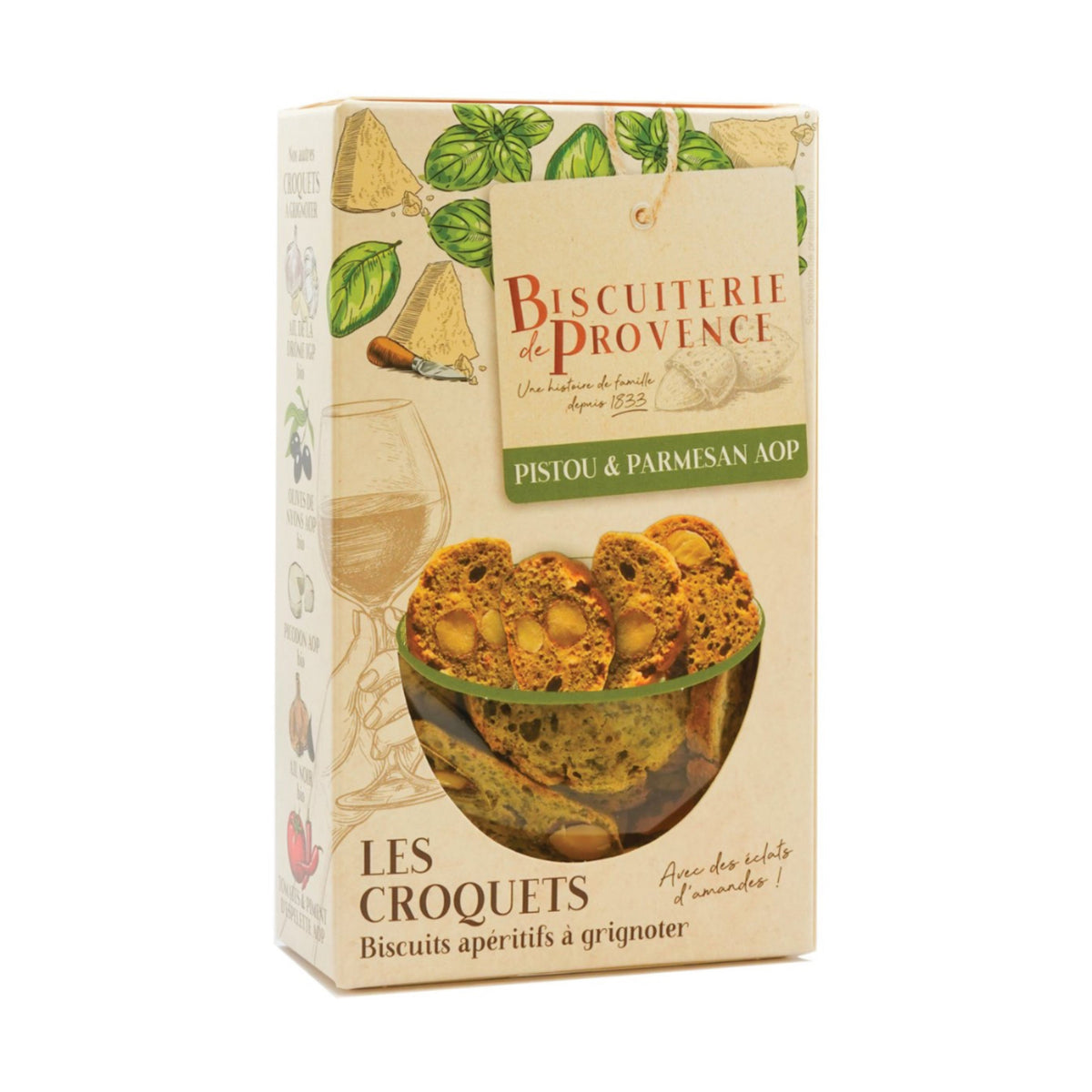 Les Croquets Pistou &amp; Parmesan 90g