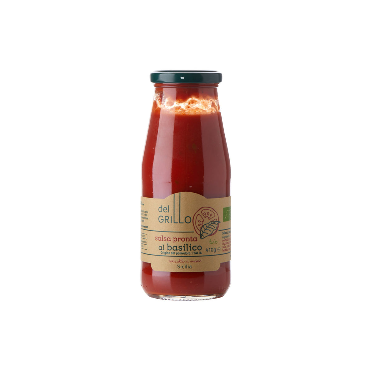Salsa di pomodoro e basilico Bio 410g
