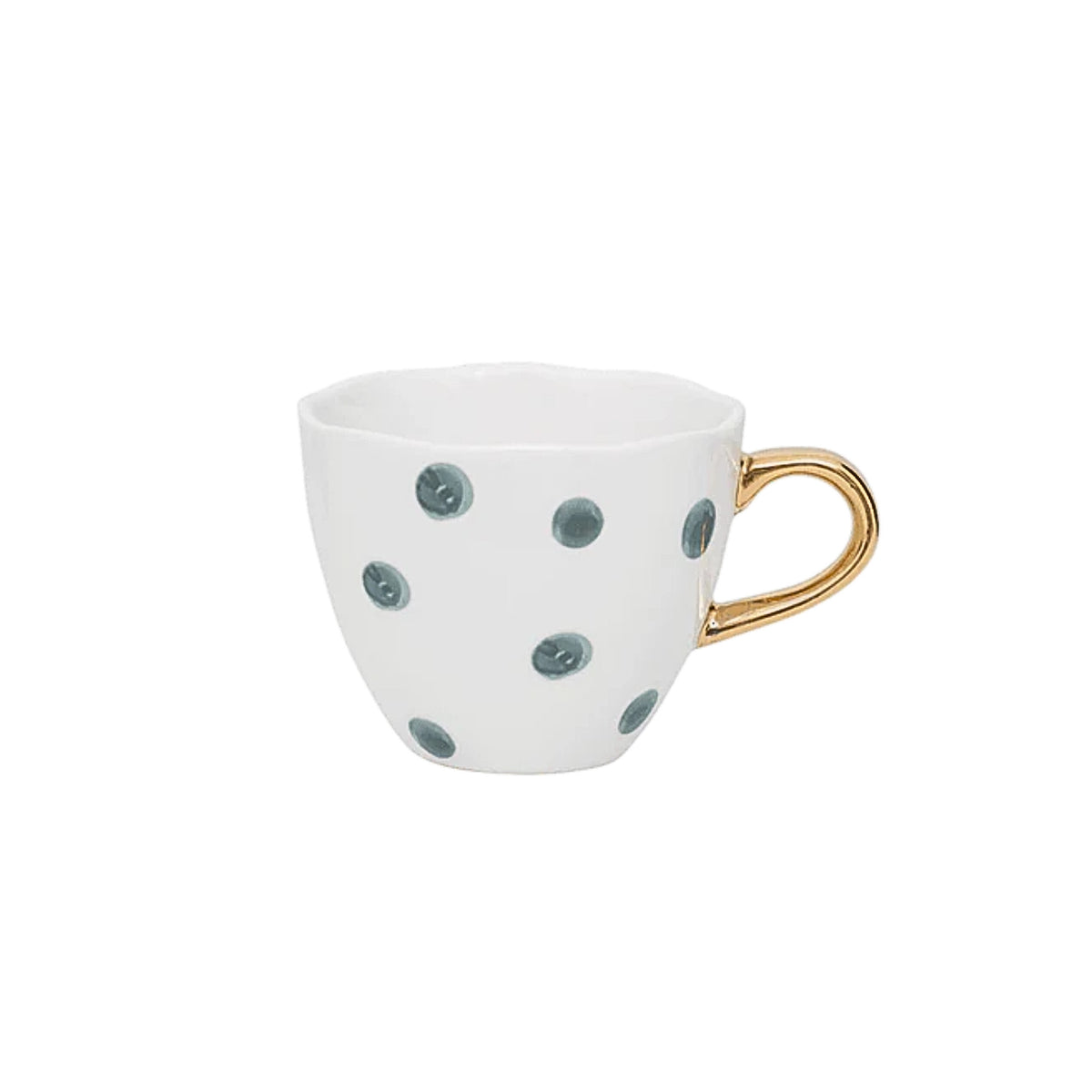 Urban Nature - Good Morning Cup Coffee - Dots Bluegreen White