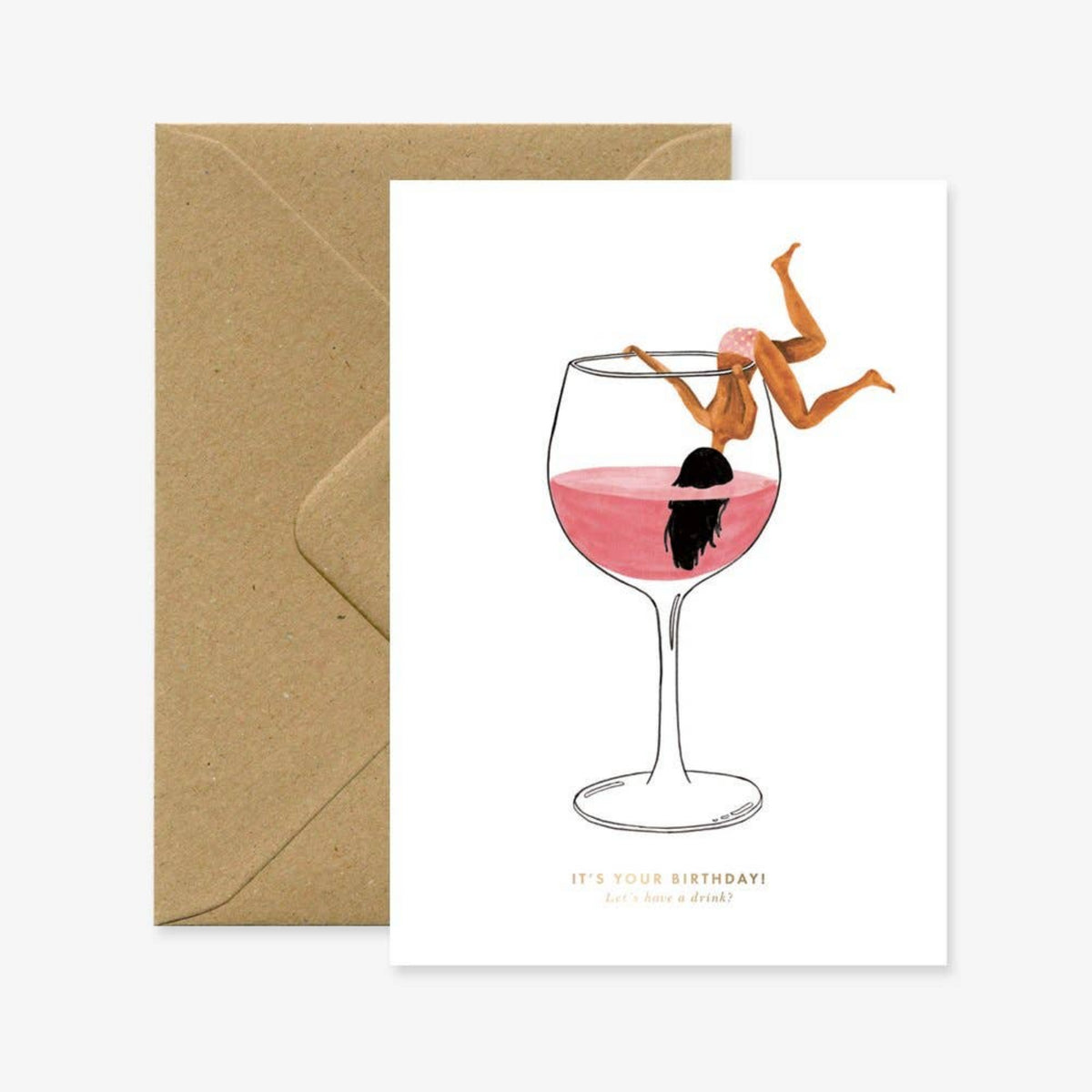 Nur ein Drink - Geburtstagskarte