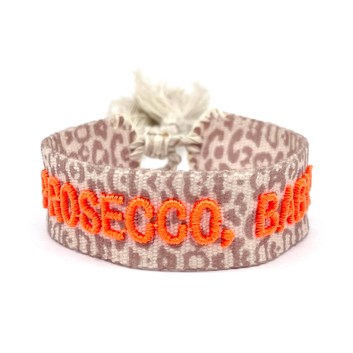 PROSECCO, BABY! Statement bracelet woven, embroidered