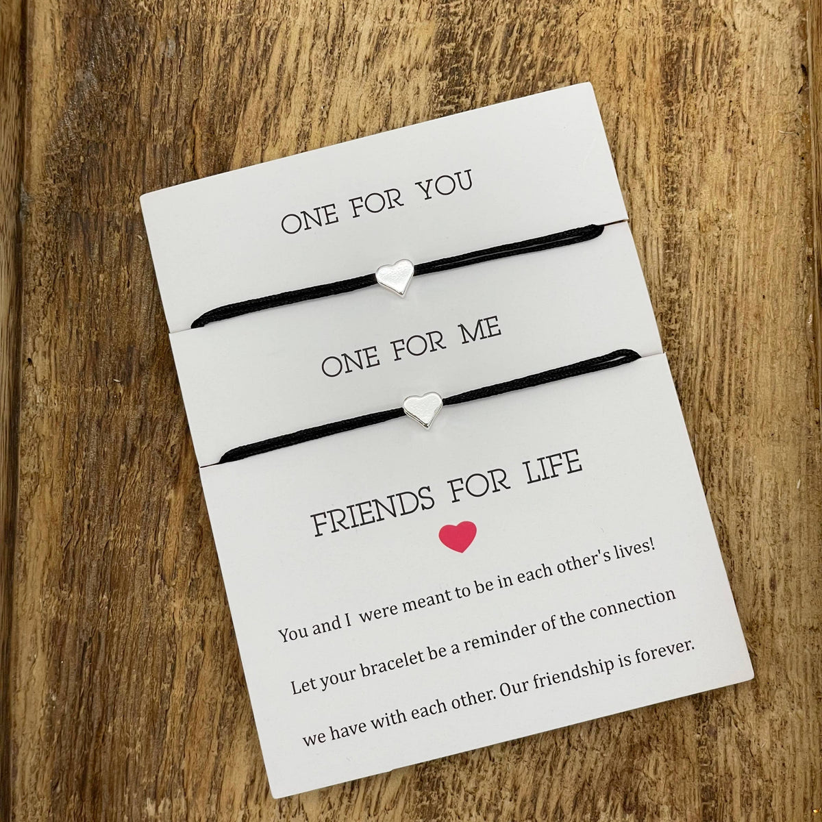 FRIENDS FOR LIFE, 2x Freundschaftsarmband Herz Minimalist ♥︎
