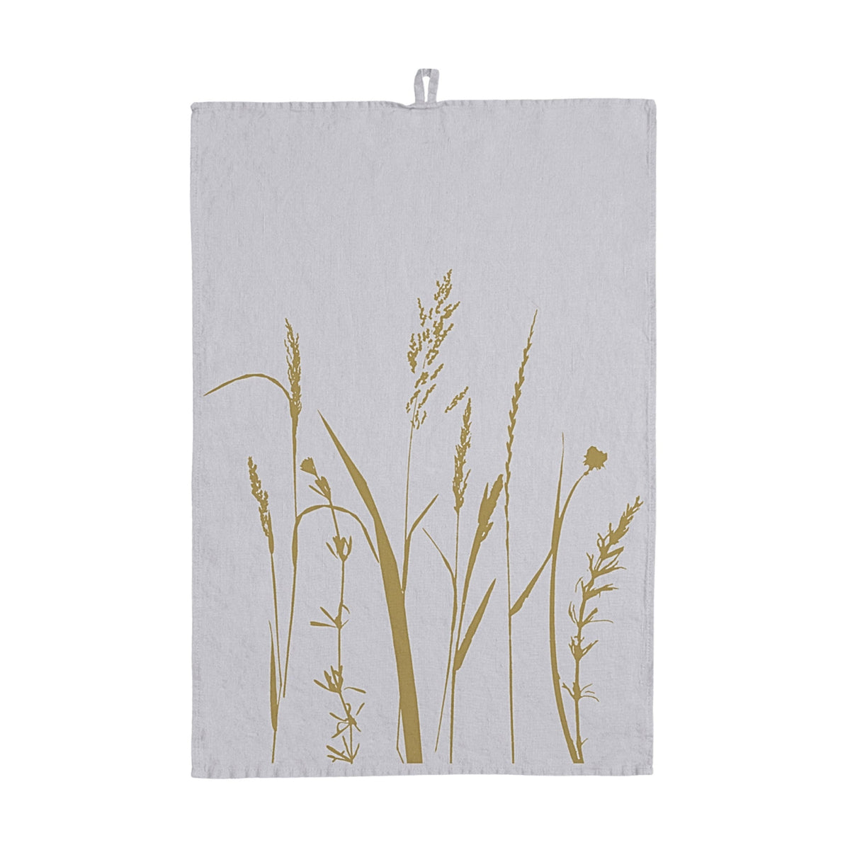 Geschirrtuch Grau Wiese 100% Leinen