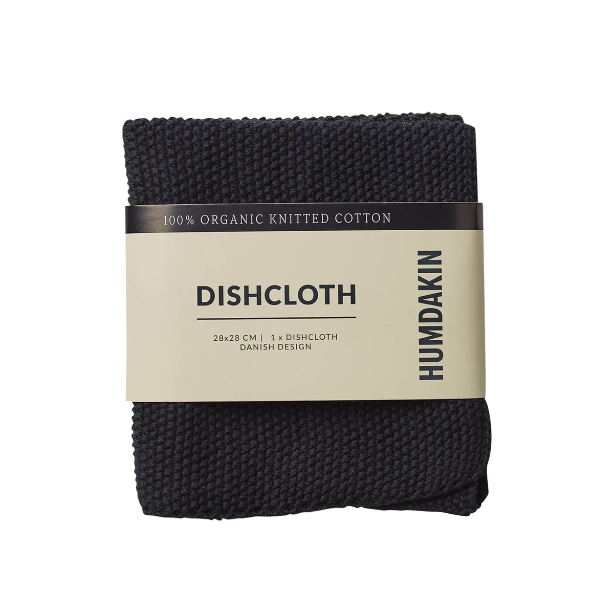 Humdakin - Knitted Dishcloth - Coal