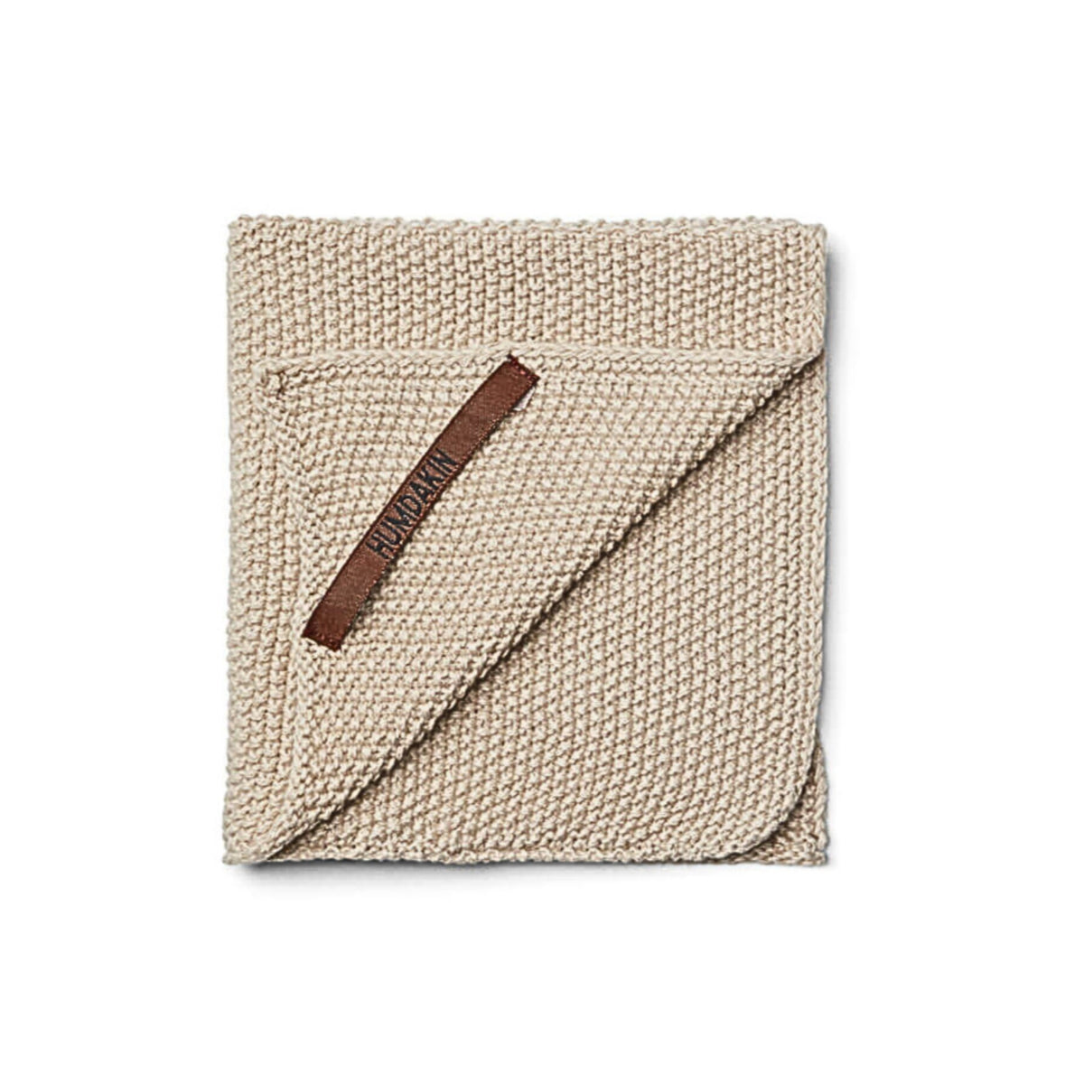 Humdakin - Knitted Dishcloth - Light Stone