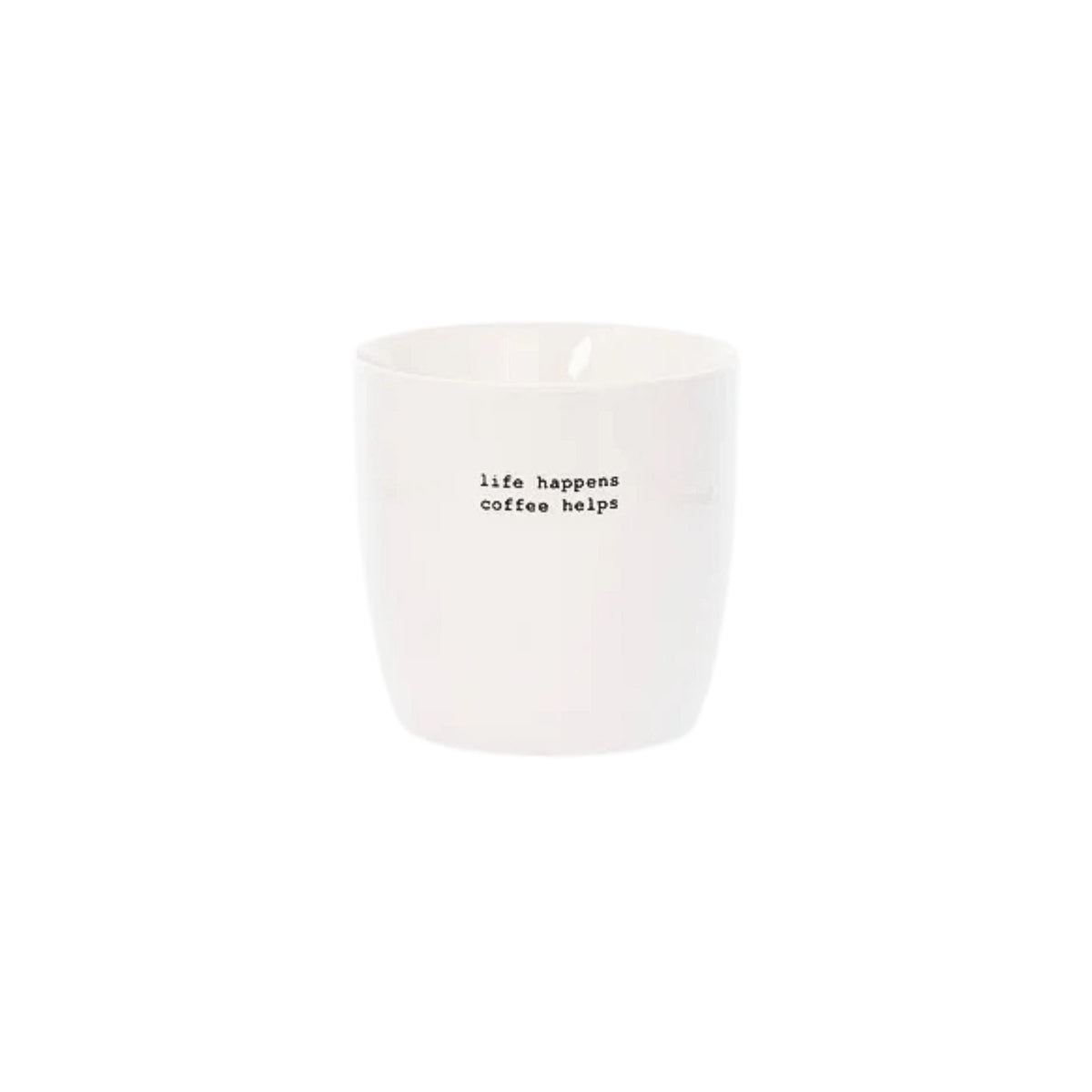 Tasse "life happens coffee helps" S von Sögne
