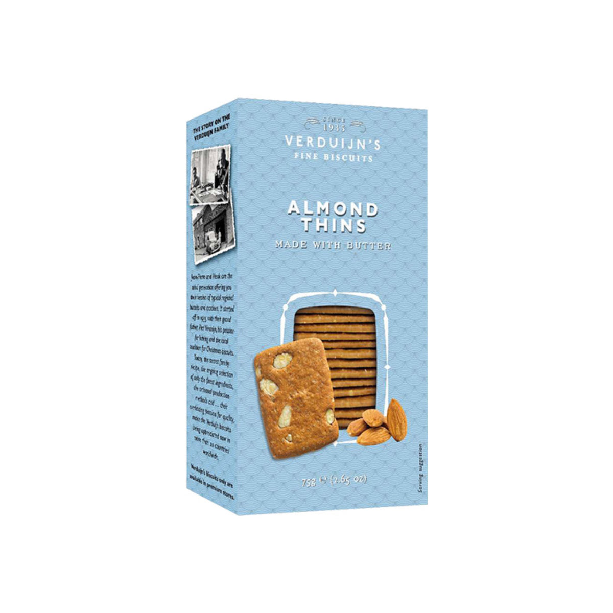 Verduijn&#39;s Butterbiskuits mit Mandeln 75g
